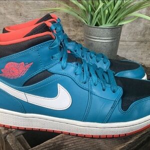 Jordan 1 Retro Mid Teal Infrared (2014) Rare Size 11.5 (NO BOX)